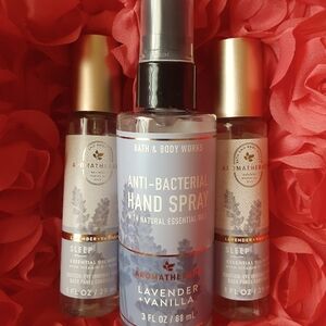 Bath & Body Works Lavender Vanilla Hand Sanitizer Spray and Essential Oil Mist